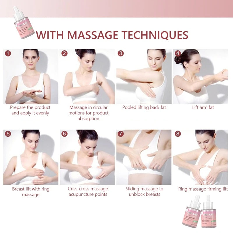 Breast Décolletage Enhancement Rosa Collagen Oil